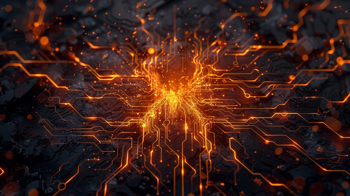 Incendio forge — warm ember glow illuminating obsidian